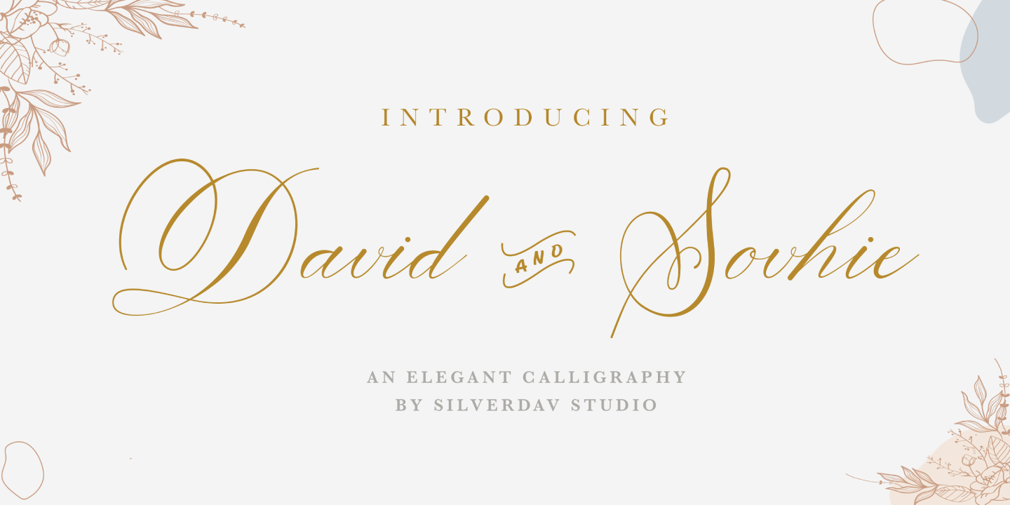 Beispiel einer David And Sovhie-Schriftart
